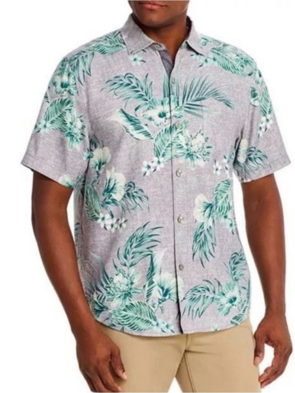 Tommy Bahama 100% Silk Men’s Goa Gardens Camp Shirt- M